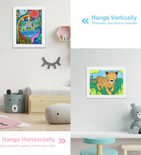 [2-Pack] Kids Art Frames, 8.5X11 Front Opening Kids Artwork Frames Changeable, White Artwork Display Storage Frame for Wall, Holds 50 Pcs, for 3D Picture, Crafts, Hanging Art, Portfolio