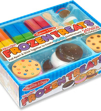 Wooden Frozen Treats Ice Cream Play Set (24 Pcs) - Play Food and Accessories Food Toys for Toddlers and Kids 3+