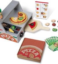 Top & Bake Wooden Pizza Counter Play Set (41 Pcs) - FSC Certified