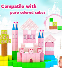 64 Pcs Magnetic Blocks-Princess Castle Collection World,Magnetic Building Blocks for 3+ Year Old Boys & Girls, Creative STEM Sensory Toys,Christmas Birthday Gifts for Kids Ages 3-8