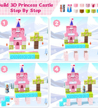64 Pcs Magnetic Blocks-Princess Castle Collection World,Magnetic Building Blocks for 3+ Year Old Boys & Girls, Creative STEM Sensory Toys,Christmas Birthday Gifts for Kids Ages 3-8