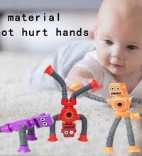 6PCS Telescopic Suction Cup Robot Toy,Pop Tubes,Toys for Kids,Toddler Travel Toys,Toddler Sensory Toys,Figette Toys,Fidget Toys for Kids,Treasure Box Prizes,Small Toys for Kids Prizes