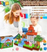 Magnetic Blocks |100PCS Magnetic Building Cube Game, Constructions Toys for Boys & Girls Age 3-4, 5 6 7 8 9 10, STEM Montessori Stacking Toy, Sensory Tiles Building Birthday for Toddlers